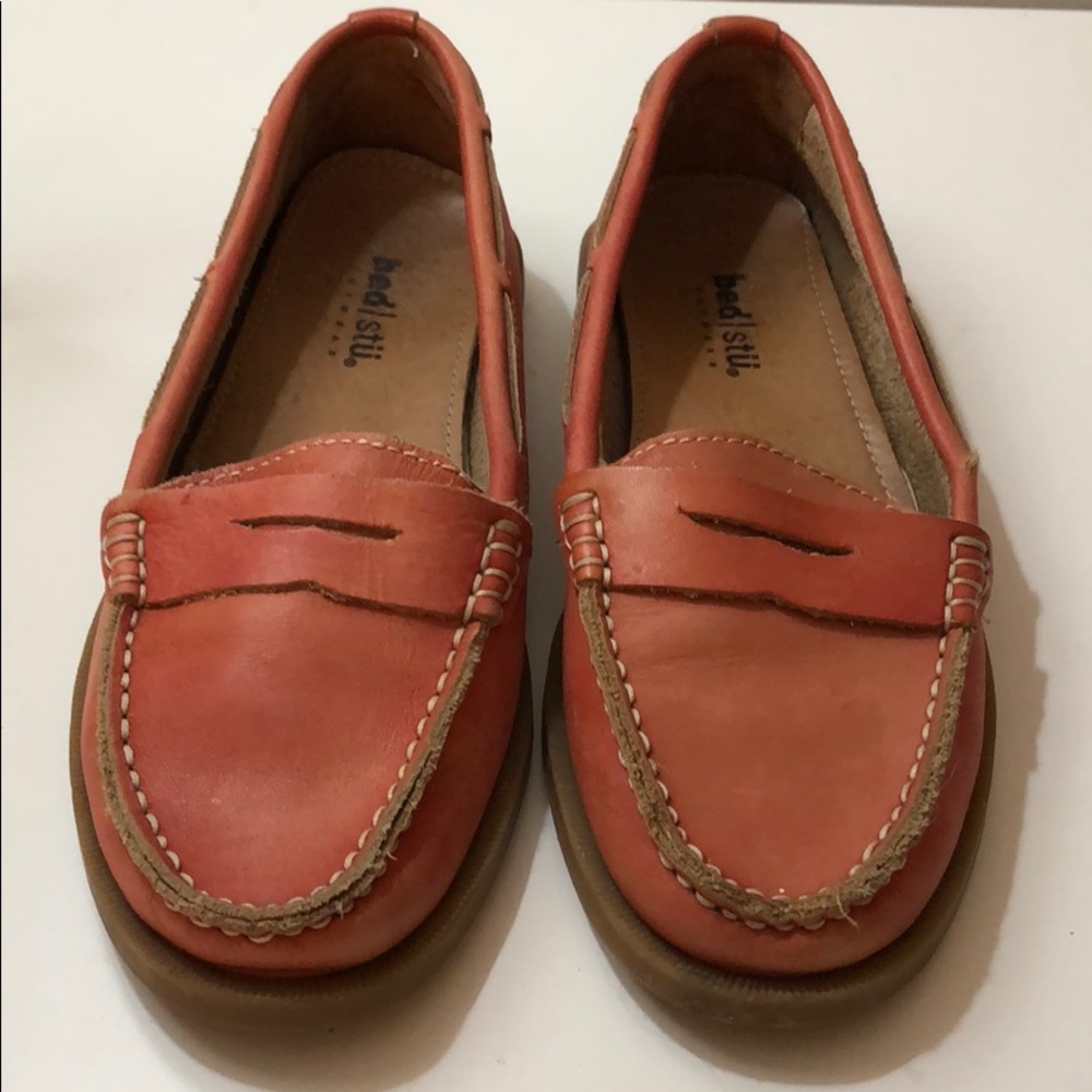 Dusty Red Bed Stu loafers